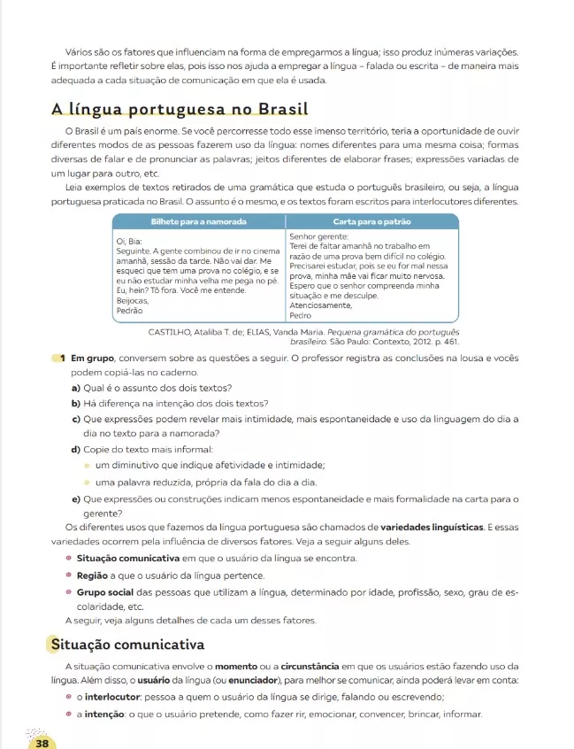 Teláris Essencial – Língua Portuguesa, 6º ano, pag. 38