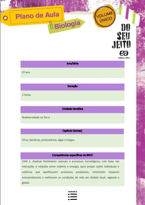 Capa Do seu Jeito Biologia - Plano de aula