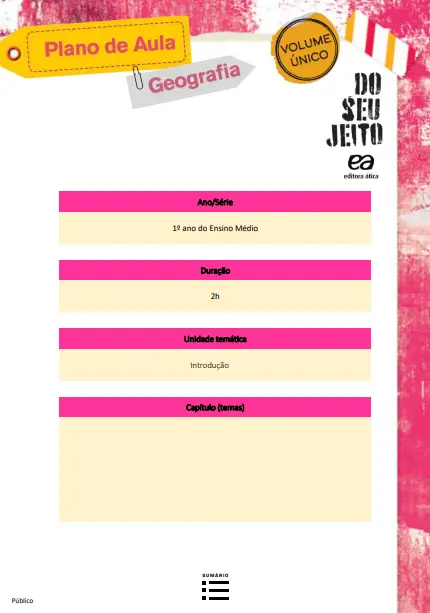 Capa Do seu Jeito Geografia - Plano de aula