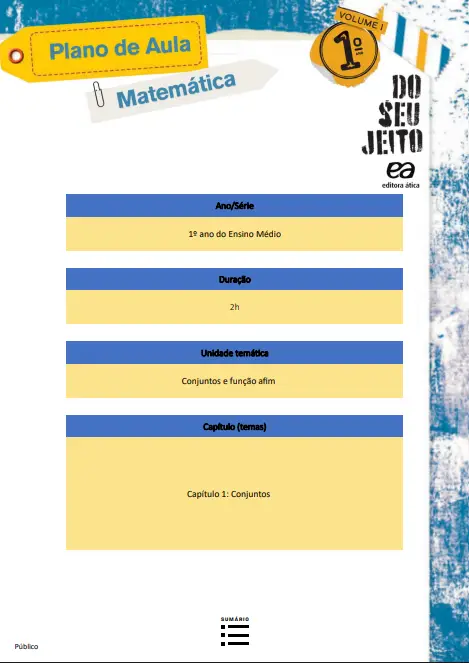 Capa Do seu Jeito Matemática - Plano de aula